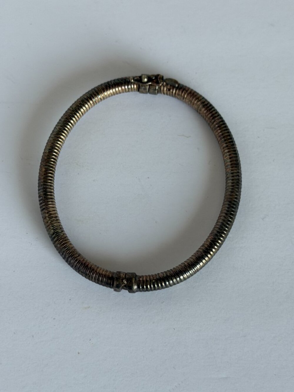 Vintage Italian 925 Sterling Silver Tubogas / Gas Pipe Bracelet - Picture 7 of 9